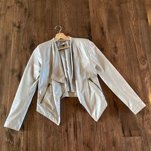 Real leather gray jacket